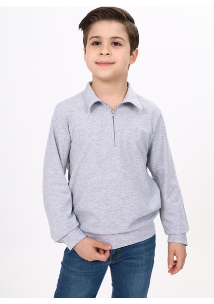 Toontoy Erkek Çocuk Polo Yaka Sweatshirt