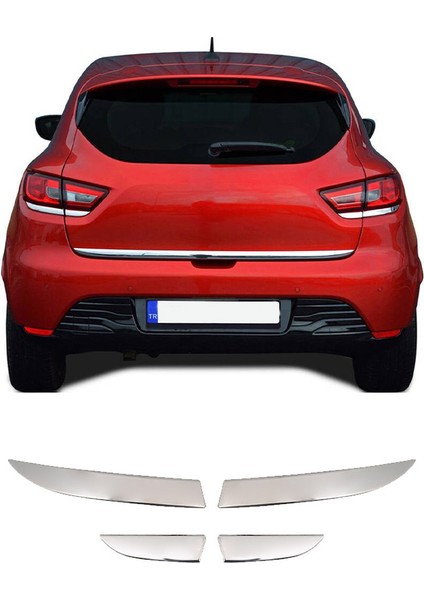 Renault Clio 4 Krom Arka Stop Alt Çıtası 4 Parça