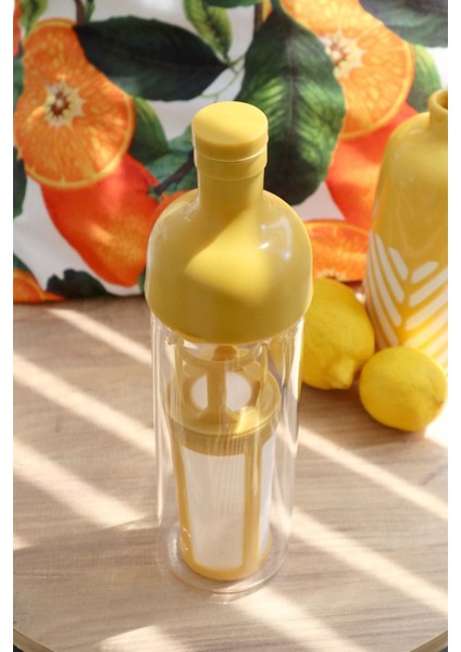 Soğuk Soğuk Kahve Demleme Filtreli Şişe, Sarı , 650 Ml, Cold Brew