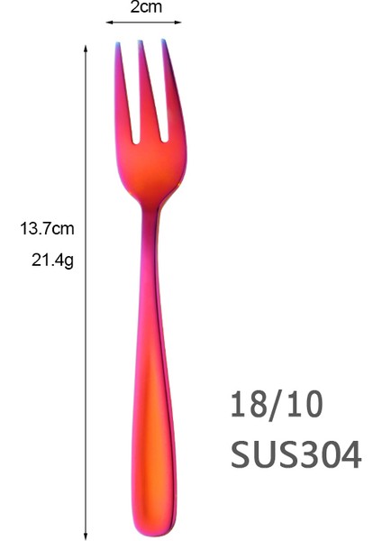 Gökkuşağı No.3 Stili Alıcı Yıldız Sıcak 5.39'' Paslanmaz Çelik Çay Çatal Seti Metal Üç Dişli Yiyecek Pasta Çatalı Yemek Takımı Parti Restoran Için (Yurt Dışından)