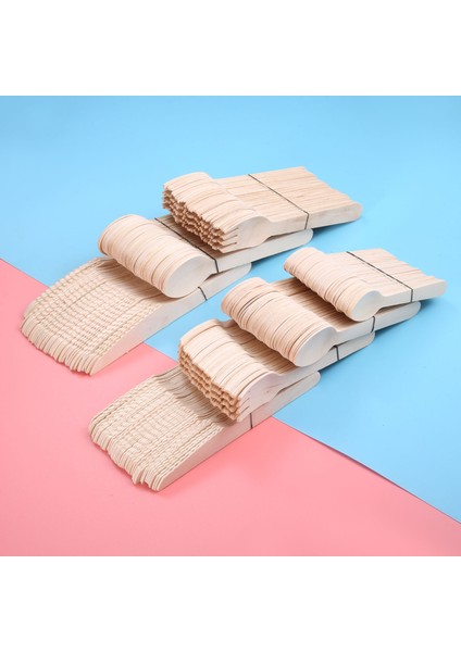 No.5 Tarzı Tahta Mutfak Araçları Tek Kullanımlık Ahşap Kaşık Çatal Bıçak Tatlı Masası Süsleme Malzemeleri Ev Düğün Parti Malzemeleri (Yurt Dışından) fiyatları