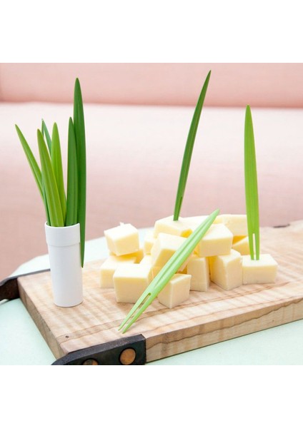 1 Takım Stili Yeşil Bambu Yaprak Meyve Çatalı Bento Öğle Yemeği Yiyecek Seçici Kokteyl Kürdan Düğün Festival Doğum Günü Mutfak Aksesuarları Aracı (Yurt Dışından) fırsatları