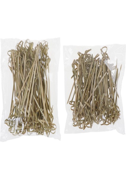 Açık Sarı Stil Bambu Çatal Kürdan Parti Atıştırmalık Meyve Tatlı Çubukları - 100 Adet (Yurt Dışından) modelleri