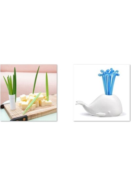 Yaprak ve Balına Tarzı Yeşil Bambu Yaprak Meyve Çatalı Pasta Çatalı Büfe Kokteyl Çatalı Düğün Festival Süslemeleri Doğum Günü Mutfak Aleti (Yurt Dışından)