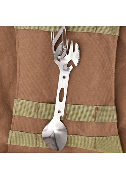 Siyah Stil Kamp Çatal Kaşık Çok Fonksiyonlu Kaşık 5 In 1 Entegre Çatal Kaşık Açık Bıçak Şişe Kutu Açacağı (Yurt Dışından) fiyatları