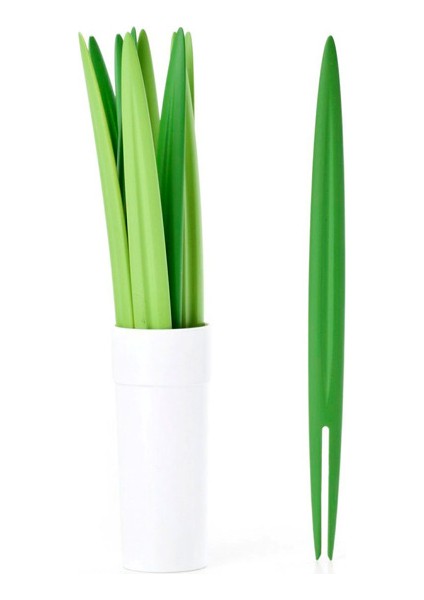 10 Adet Bambu Yaprağı Stili Yeşil Bambu Yaprak Meyve Çatalı Pasta Çatalı Büfe Kokteyl Çatalı Düğün Festival Süslemeleri Doğum Günü Mutfak Aleti (Yurt Dışından) modelleri