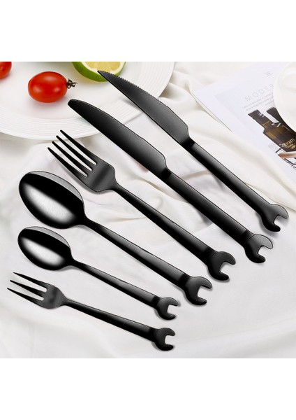 S Tarzı Lüks Kaplama Paslanmaz Çelik Sofra Takımı Bıçak Çatal Kaşık Seti - Yemek Meyve Tatlı Çay Için Uzun Çatallı Bıçaklı Tasarım (Yurt Dışından) modelleri