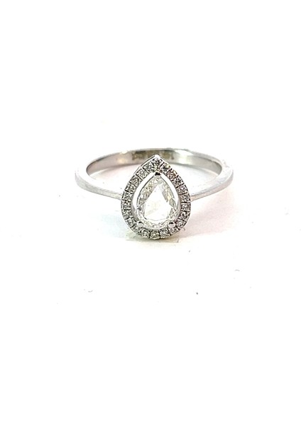 0,41 Ct 2,13 gr Damla Şeklinde Pırlanta Yüzük