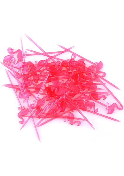 No.2 Tarzı 50 Adet Flamingo Yemek Çubuğu Büfe Cupcake Meyve Çatalları Kek Tatlı Salata Çöp Kürdan Iskender Parti Malzemeleri (Yurt Dışından)