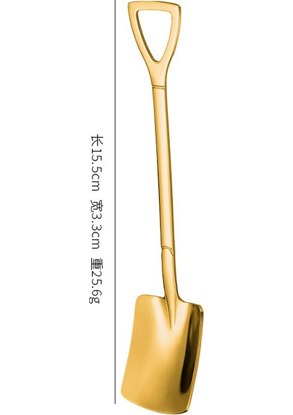 Gold2 Tarzı 304 Paslanmaz Çelik Tatlı Kaşığı Karpuz Kaşığı Dondurma Kaşığı Kahve Kaşığı Meyve Ucu Kürek Düz Kürek Mutfak Aksesuarları (Yurt Dışından)
