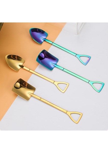 Gold2 Tarzı 304 Paslanmaz Çelik Tatlı Kaşığı Karpuz Kaşığı Dondurma Kaşığı Kahve Kaşığı Meyve Ucu Kürek Düz Kürek Mutfak Aksesuarları (Yurt Dışından) fırsatları