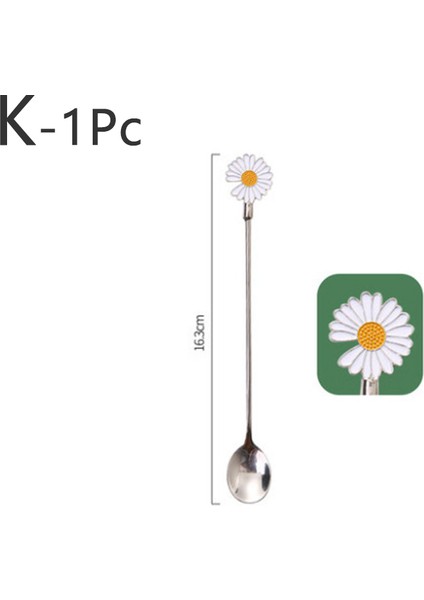 K Tarzı Paslanmaz Çelik Çiçek Kaşık Ölçüm Kaşığı Mutfak Aracı Çiçek Yaprak Kahve Karıştırıcı Altın Kaşık Sofra Takımı Tatlı Çay Kaşığı (Yurt Dışından)