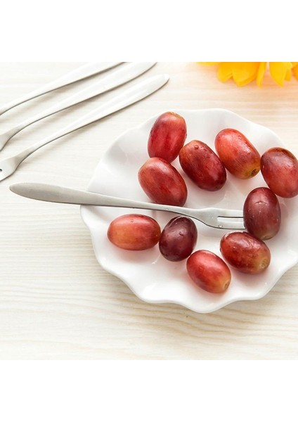 1 Adet Tarzı Paslanmaz Çelik Iki Uçlu Meyve Çatalı Atıştırmalık Pasta Tatlı Çatalı Batı Sofra Takımı Meyve Çatalı Ev Mutfak Takımı Aksesuarı (Yurt Dışından) indirimleri