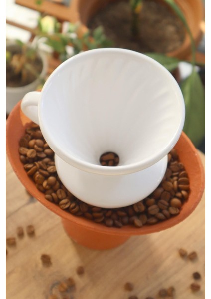 Seramik V60 Filtre Kahve Demleme Beyaz Renk fiyatları