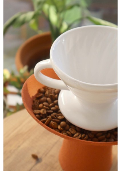 Seramik V60 Filtre Kahve Demleme Beyaz Renk fırsatları