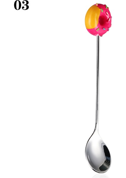No.3 Tarzı 1 Pc Mini Tatlı Kaşığı Paslanmaz Çelik Kaşık Çatal Dondurma Kahve Karıştırıcı Kaşık Çay Kaşığı Meyve Çatalı Mutfak Yemek Takımı (Yurt Dışından)