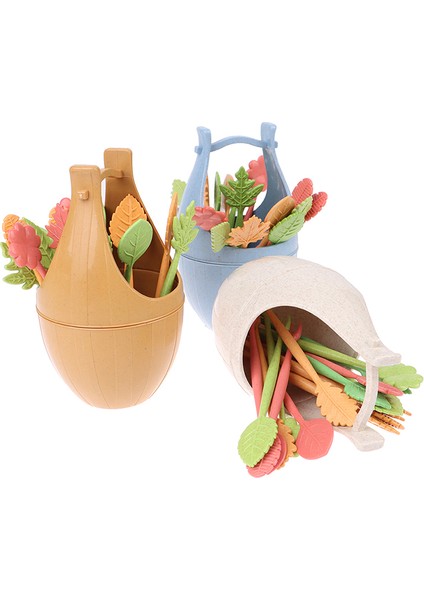 Bej Tarzı Nordik Tarzı Buğday Samanı Varil Yaprak Meyve Çatalı Öğle Kek Tatlı Çubukları Sandviç Çatalı Düğün Parti Dekorasyonu (Yurt Dışından) indirimleri