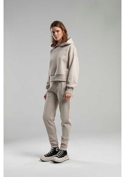 Kadın Dokulu Baskılı Jogger