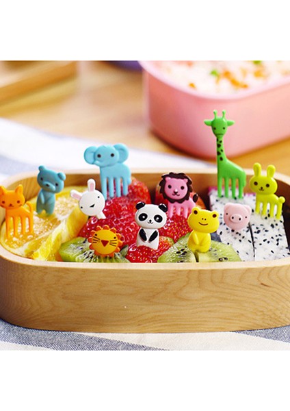 Fil Tarzı Hayvan Çiftliği Meyve Çatalı Mini Karikatür Çocuk Atıştırmalık Pasta Tatlı Yiyecek Meyve Seçici Diş Çubuğu Bento Öğle Yemekleri Parti Dekorasyon (Yurt Dışından) fiyatları