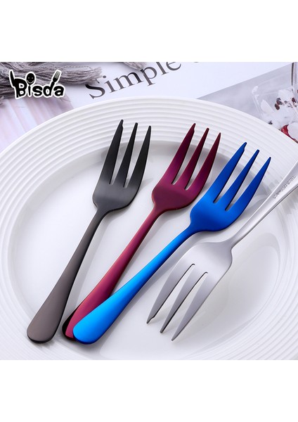 Siyah 1 Adet Tarzı 1 Adet Çay Çatalı Seti Paslanmaz Çelik Küçük Çatal Altın Meyve Çatalı Tatlı Çatalı Pasta Atıştırmalık Siyah Salata Çatalı Mini Pasta Çatalı Parti (Yurt Dışından) modelleri