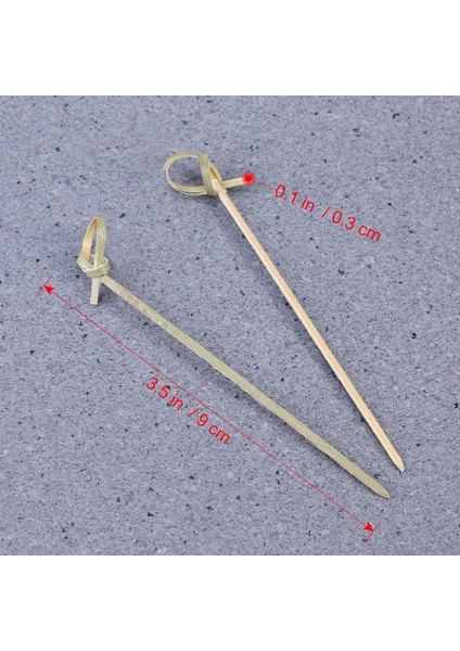 9cm Tarzı Bambu Düğümlü Kokteyl Çöp Şişler Mısır Içecekleri Barbekü Atıştırmalıklar Kulüp Sandviçler Için (Yurt Dışından)