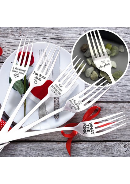 H Tarzı Gravür Çatal- Eşe, Koca ve Aile Için En Iyi Hediye Paslanmaz Çelik Mutfak Aracı Hediye Mektup Baskılı Çatal (Yurt Dışından) fiyatları