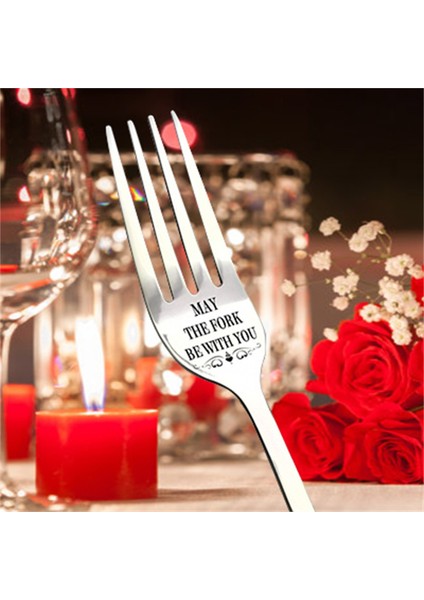 H Tarzı Gravür Çatal- Eşe, Koca ve Aile Için En Iyi Hediye Paslanmaz Çelik Mutfak Aracı Hediye Mektup Baskılı Çatal (Yurt Dışından) fırsatları