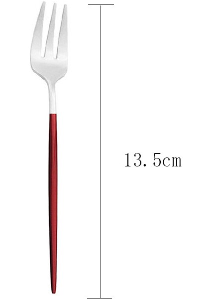 6 Adet Kırmızı Şerit Stili Altın Çatal Kahve Çatalı Sofra Seti Paslanmaz Çelik Küçük Meyve Çatalı Yemek Takımı Seti Altın Kek Atıştırmalık Altın Salata Çatalı Çatal Seti (Yurt Dışından)