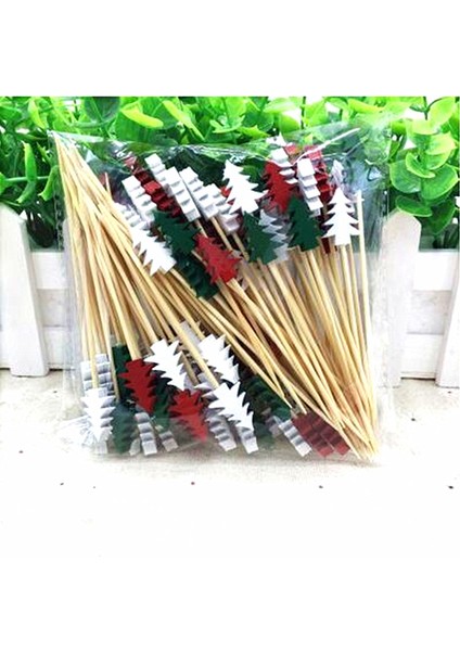 No.9 Tarzı Yeni 12CM Çanta Tek Kullanımlık Noel Meyve Çatalı Yaratıcı Kokteyl Işareti Pastane Süs Işareti Ktv Parti Barı (Yurt Dışından)
