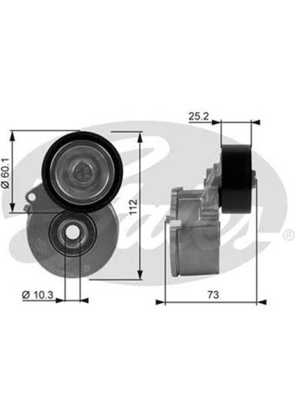 Alternatör Gergi Rulmanı Kütüklü PARTNER-P206-306-307-BOXER-BERLINGO-JUMPY-JUMPER-DUCATO 1.9d-2.0d GAT-T38236