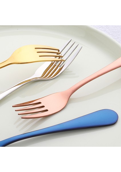Gümüş 1 Adet Tarzı Çocuklar Için Çatal Gıda Sınıfı Paslanmaz Çelik Çatallar Altın Meyve Salatası Küçük Yuvarlak Saplı Sofra Takımı Kullanışlı Çocuk Yemek Araçları (Yurt Dışından) fırsatları