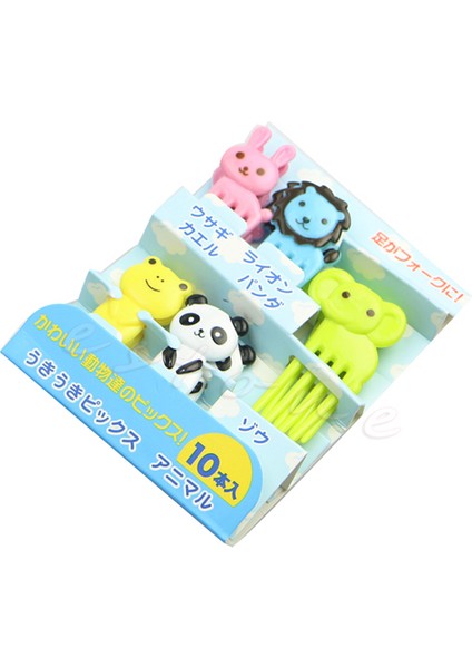 D16036 Stili 1 Paket Mini Hayvan Çiftliği Karikatür Çatal Meyve Çubuk Işareti Bento Öğle Parti Dekorasyonu (Yurt Dışından)