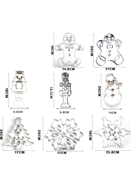 Açık Sarı Stil Noel Ağacı Zencefilli Adam Ceviz Asker Kar Tanesi Kar Tanesi Paslanmaz Çelik Kesme Kurabiye Pişirme Araçları Meyve Kurabiye Kalıbı (Yurt Dışından) fiyatları