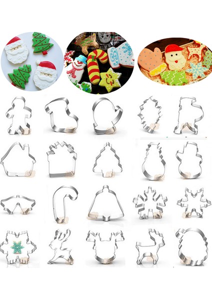 Zencefilli Kurabiye Adam Tarzı Yılbaşı Geyiği Ağaç Yaprakları Metal Kurabiye Kesiciler Xmas Toplar Fondan Pasta Süsleme Cupcake Bisküvi Kalıbı (Yurt Dışından)