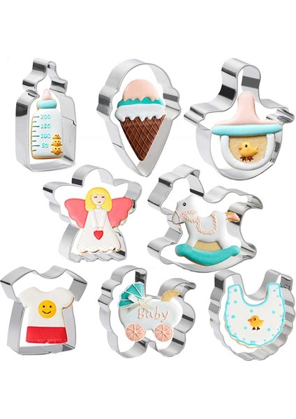 Bebek Tarzı Kek ve Pastacılık Araçları Kurabiye Kesici Kalıplar Baking Tools Patisserie Gateau Mutfak Aksesuarları (Yurt Dışından)
