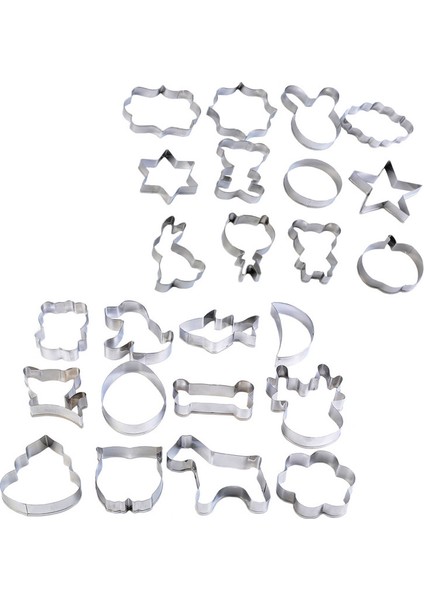 Bir Stil 30 Stiller Metal Hamur Tatlı Kalıbı Bisküvi Kurabiye Kesiciler Kendin Yap Fondan Hamur Süsleme Paslanmaz Çelik Mutfak Fırın Araçları (Yurt Dışından)