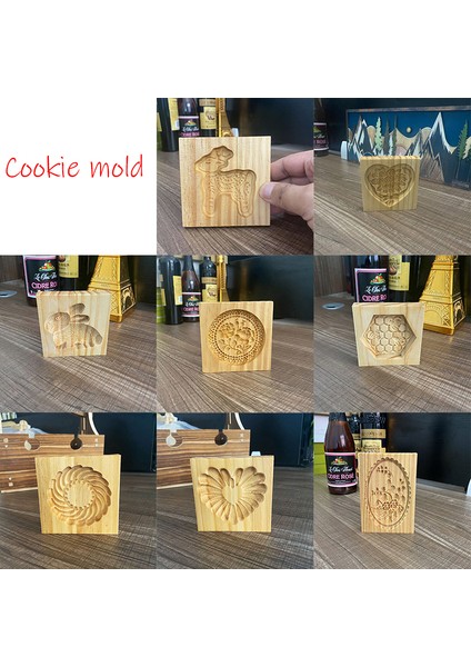 Bir Stil Ahşap Kurabiye Kesici Kalıp Basın 3D Kek Kabartma Fırın Kalıbı Araçları Gül Çiçeği Zencefilli Kurabiye Damga Fırın Yeni (Yurt Dışından)