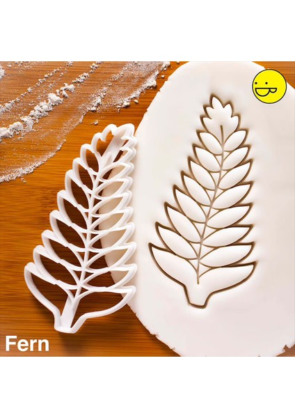 Eğreltiotu Stili Agave Sarmısak Yaprağı Kurabiye Kabartma Kalıpları Cookie Run Fondan Kurabiye Kesici Fırın Aksesuarları Pişirme (Yurt Dışından)