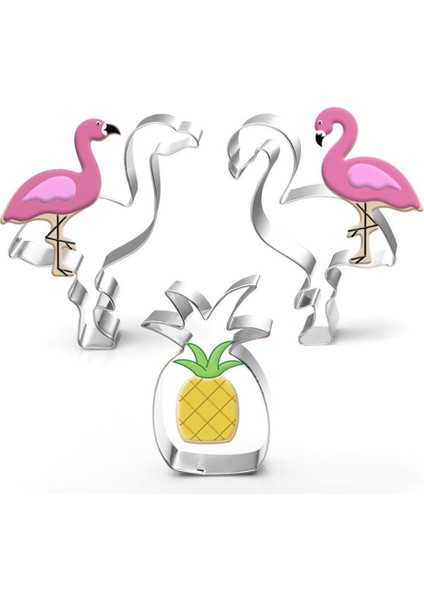 Ananas Tarzı Yaratıcı Kurabiye Kesici Kalıp Flamingo Ananas Şekilli Paslanmaz Çelik Bisküvi Pasta Kalıpları Pasta Kalıbı Pişirme Mutfak Araçları (Yurt Dışından) indirimleri
