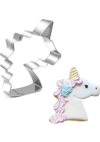G Tarzı Karikatür Unicorn Kurabiye Kesici Kalıp Paslanmaz Çelik Hamur Kek Bisküvi Kalıp Pişirme Araçları Unicorn Doğum Günü Parti Süslemeleri (Yurt Dışından)