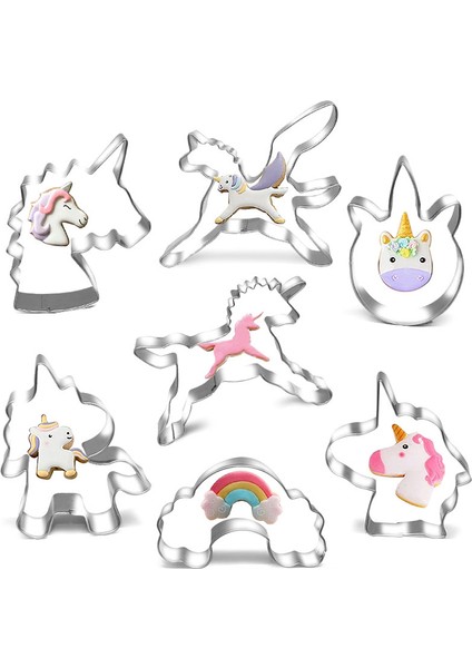 G Tarzı Karikatür Unicorn Kurabiye Kesici Kalıp Paslanmaz Çelik Hamur Kek Bisküvi Kalıp Pişirme Araçları Unicorn Doğum Günü Parti Süslemeleri (Yurt Dışından)