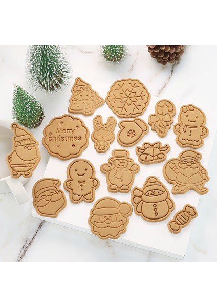 Stil5 Stil Yeni Noel Kurabiye Damga Bisküvi Dıy Kalıp 3D Kurabiye Pasta Kesici Pişirme Kalıbı Xmas Kurabiye Kesiciler Renk Rastgele (Yurt Dışından) fiyatları