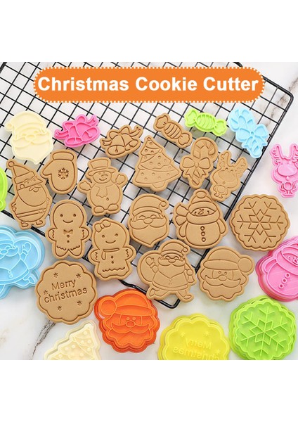 Stil5 Stil Yeni Noel Kurabiye Damga Bisküvi Dıy Kalıp 3D Kurabiye Pasta Kesici Pişirme Kalıbı Xmas Kurabiye Kesiciler Renk Rastgele (Yurt Dışından) modelleri