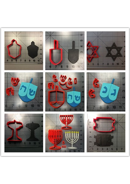 N2897 Dreidel 4 Inç Stili Yahudi Hanuka Torah Döner Oyuncağı Menorah David Yıldızı 3D Baskılı Pla Kurabiye Kalıpları - Boyut Açıklamasını Okuyun (Yurt Dışından)