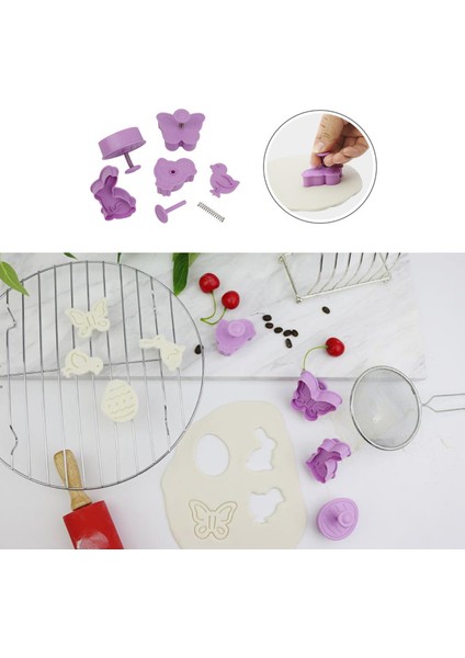 15 Paskalya D Stili Yazın Paskalya Gıda Sınıfı Plastik Kurabiye Kalıbı Hayvan Bisküvi Kesici 3D Karikatür Tavşan Kalıplar Fırın Araçları Parti Cupcake Kendin Yap Malzemeleri (Yurt Dışından)