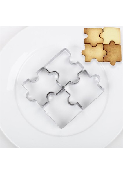 1 Adet Tarzı Paslanmaz Çelik Kurabiye Bulmaca Şekil Kurabiye Kesiciler Tost Kesici Kendin Yap Bisküvi Tatlı Fırın Malzemeleri Kek Fondan Kalıp Araçları (Yurt Dışından)
