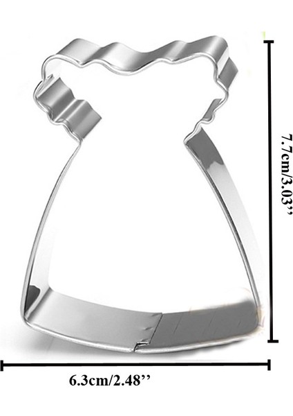 Bebek Etek Stili Düğün Elbisesi Metal Kurabiye Kesiciler Çift Fondan Pasta Süsleme Prenses Cupcake Çikolata Bisküvi Kalıbı Pastane Reposteria (Yurt Dışından)