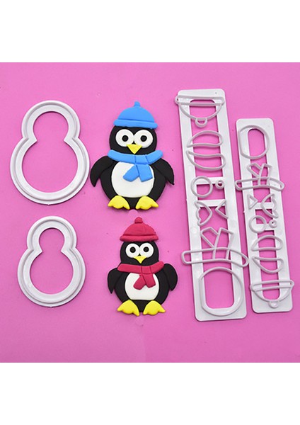 Penguen Tarzı Penguen Baykuş Pasta Dekorasyon Araçları Cupcake Şablon Şekerleme Dekorasyon Kurabiye Kalıbı Bisküvi Pişirme Mutfak Aksesuarları (Yurt Dışından)