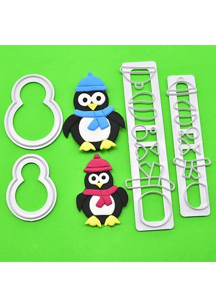 Penguen Tarzı Penguen Baykuş Pasta Dekorasyon Araçları Cupcake Şablon Şekerleme Dekorasyon Kurabiye Kalıbı Bisküvi Pişirme Mutfak Aksesuarları (Yurt Dışından)