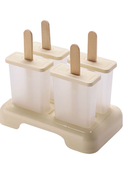 Yeşil Stil Büyük Boy Silikon Dondurma Kalıbı Popsicle Kalıpları Kendi Yapımı Tatlı Dondurucu Meyve Suyu Dondurma Kalıbı Stick'ler (Yurt Dışından)